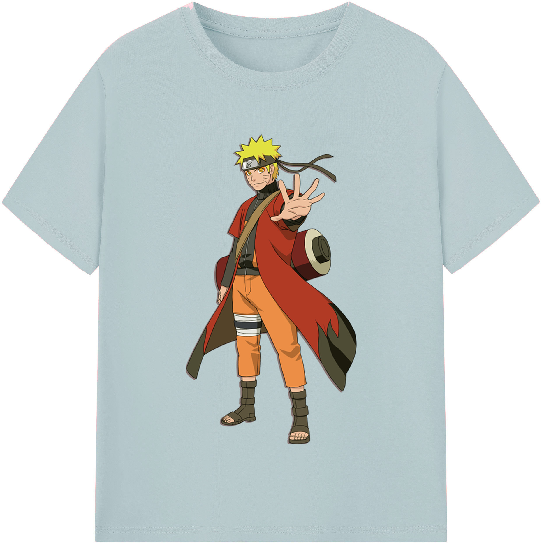 （画像用） NARUTO -ナルト- うずまき ナルト Uzumaki Naruto 綿100％半袖Tシャツ（フロントプリント）